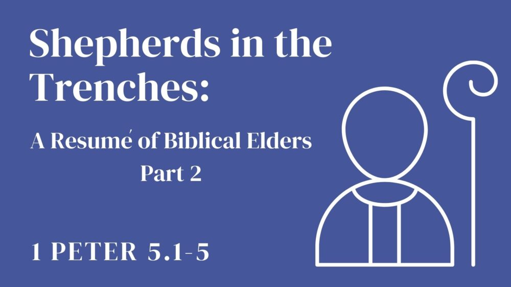 Shepherds in the Trenches: A Resume of Biblical Elders, Part 2 Image